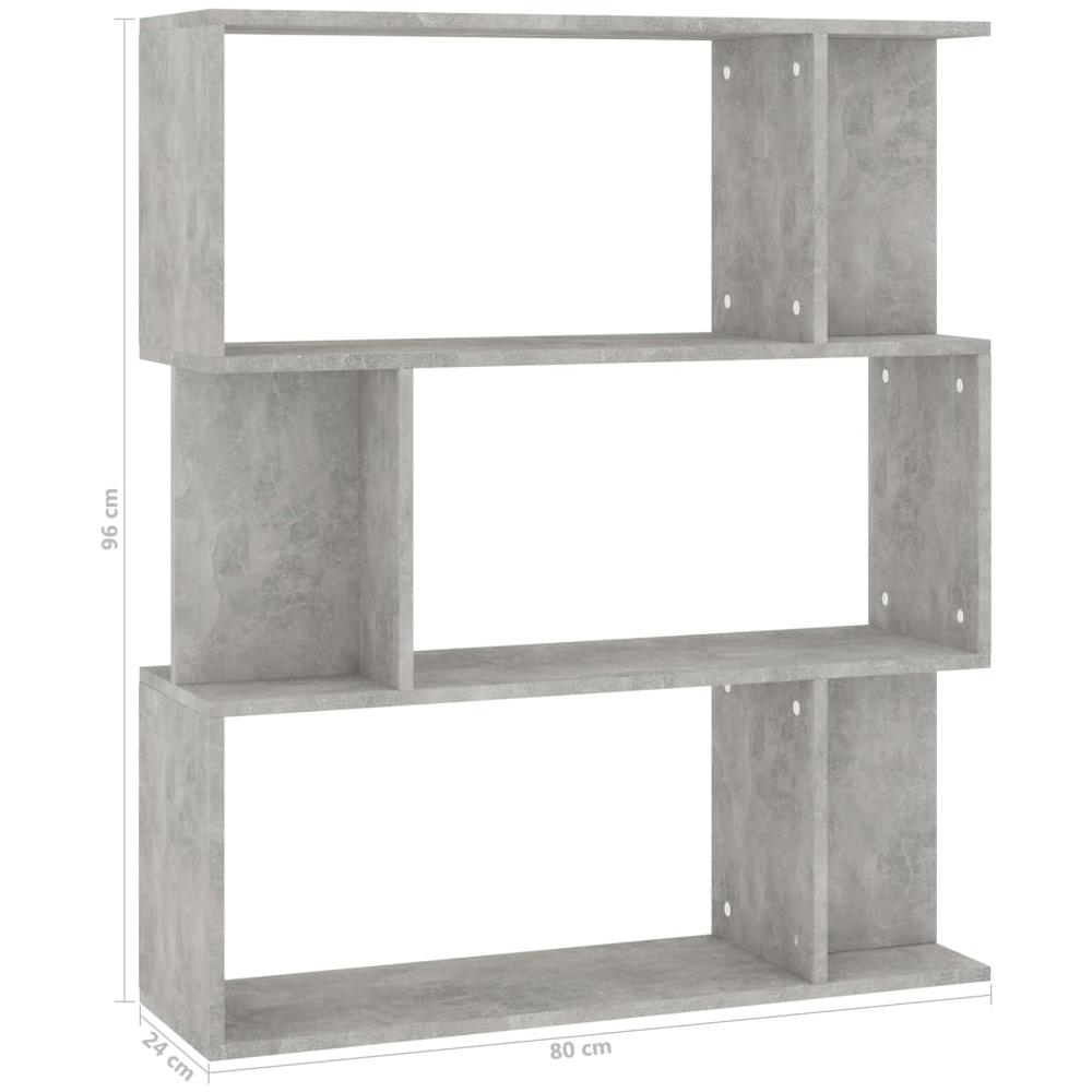 Libreria /Divisorio Grigio Cemento 80x24x96 cm Legno Multistrato - Foto 7