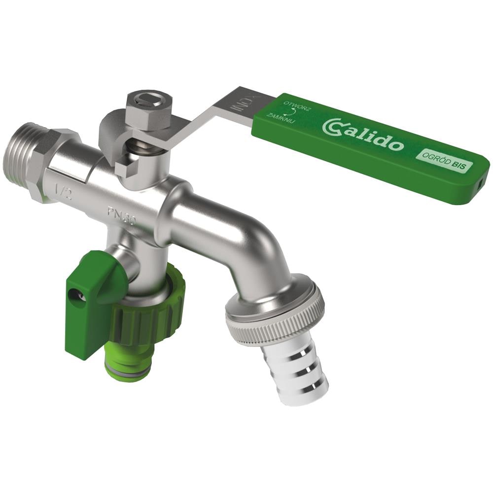 Doppiù Uscita Duo Giardino Esterno Valvola A Sfera Del Rubinetto Del Rubinetto 12 x 34 X 34 bsp - Foto 1