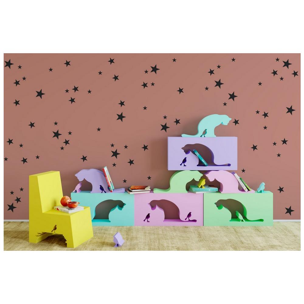 Sticker Per Bambini Stars - Stelle - Per Bambini - Da Parete - Nero In Vinile, 24 X 0,15 X 29 Cm - Foto 4