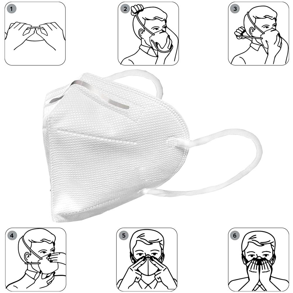 50 Pezzi Maschera Ffp2 4 Strati Maschere Kn95 Filtrazione 95% - Foto 2