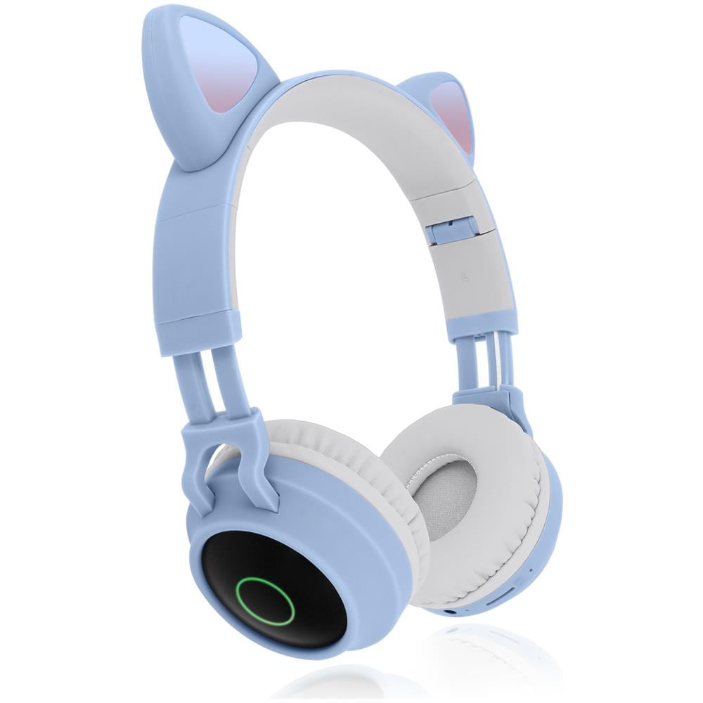 Cuffie Bluetooth Design Orecchie Gatto Animazione Luminosa Autonomia 12h - Malva - Foto 5