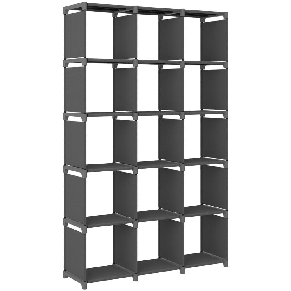 Mobile per 15 Scatole a Cubo Grigio 103x30x107,5 cm in Tessuto - Foto 1