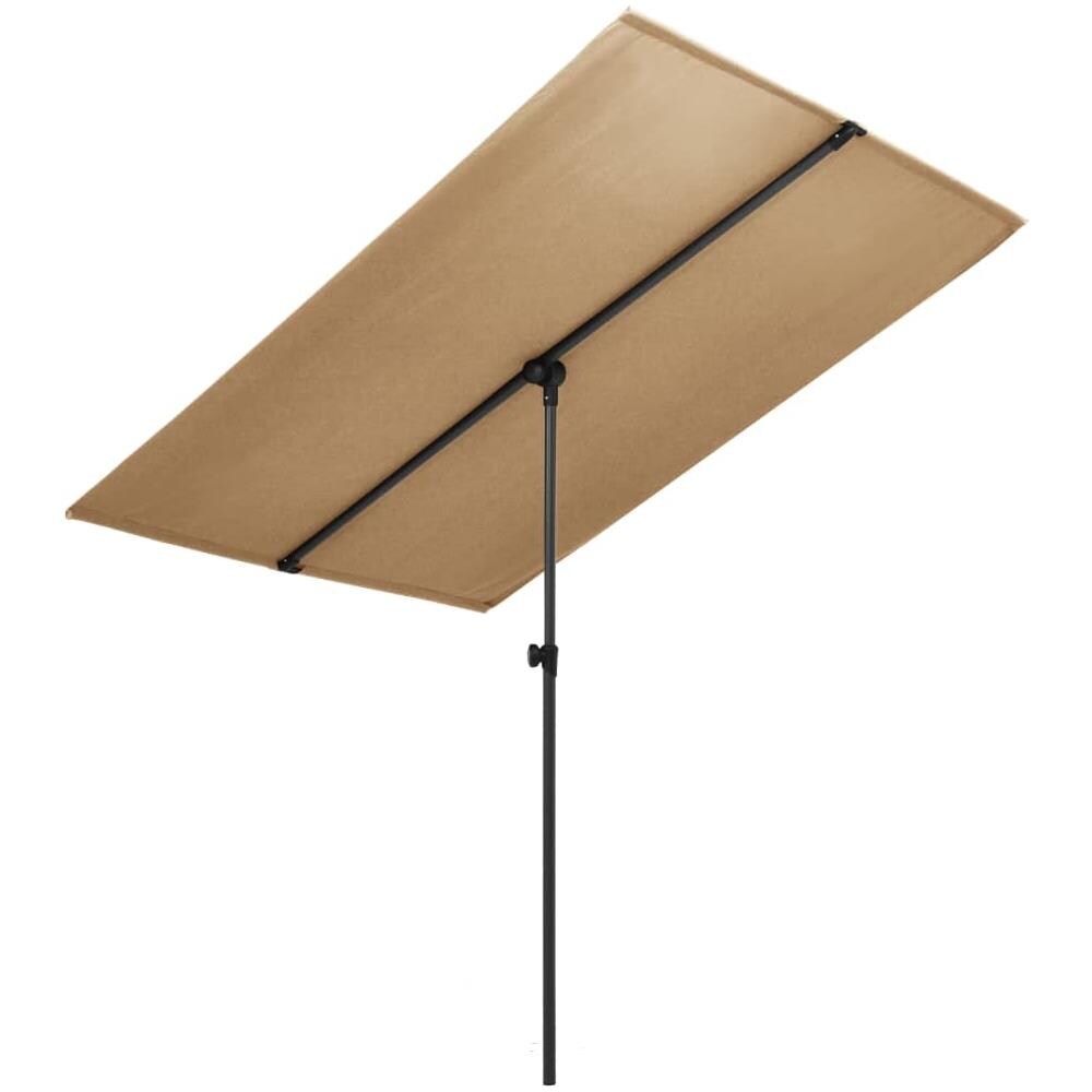 Ombrellone da Giardino con Palo in Alluminio 180x110cm Verde - Foto 1