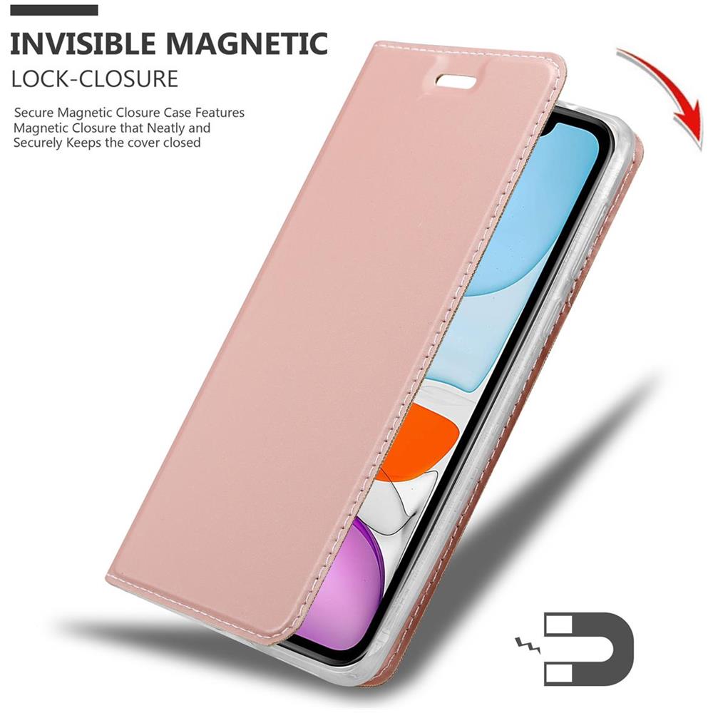 Custodia Compatibile Con Apple Iphone 11 In Classy Oro Rosa - Coperchio Protettiva Con Chiusura Magnetica, Funzione Stand E Tasca Per Le Carte - Foto 8