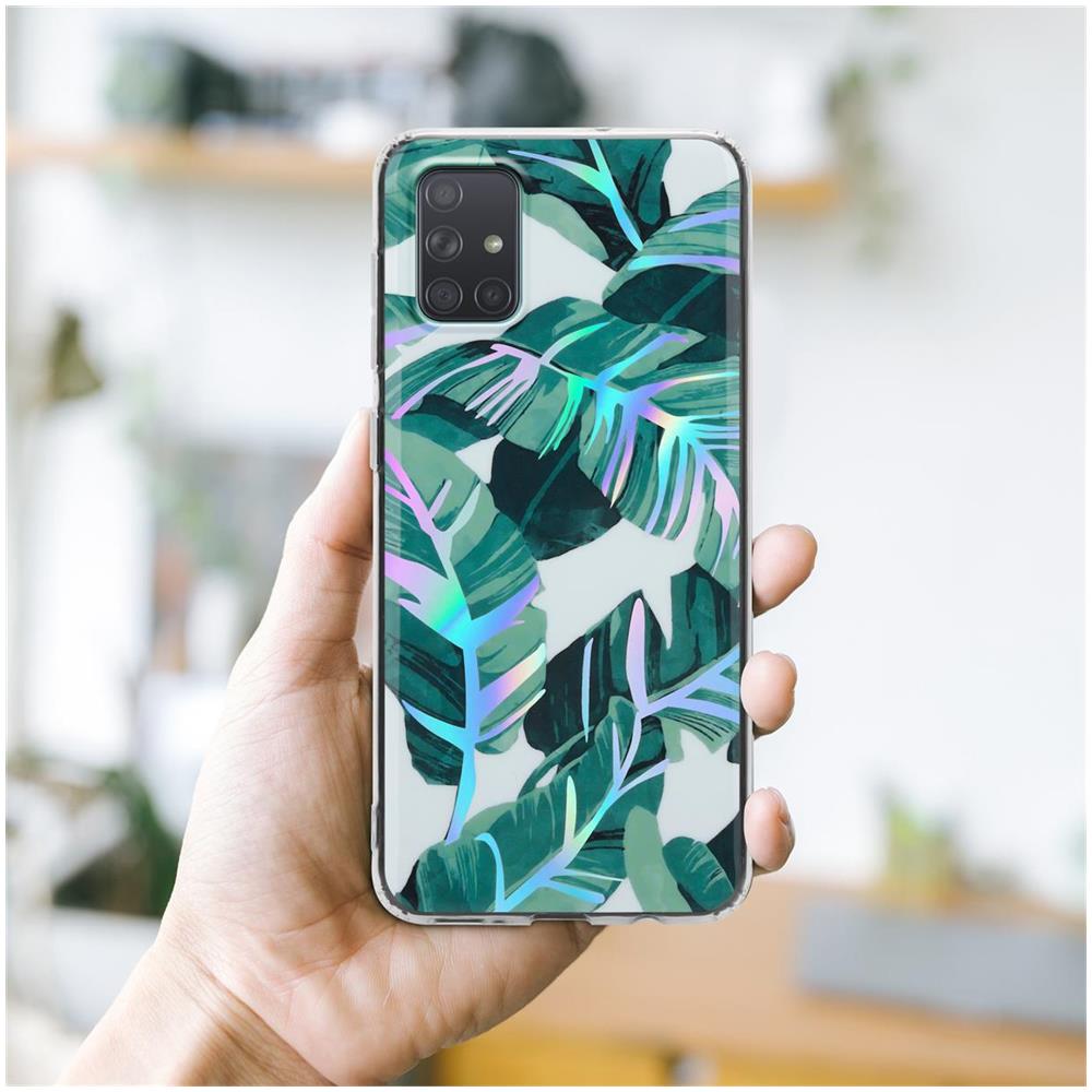 Custodia Compatibile Con Samsung Galaxy A71 4g Con Foglie Di Banana - Coperchio Protettivo In Silicone Tpu Con Motivo Floreale - Foto 6