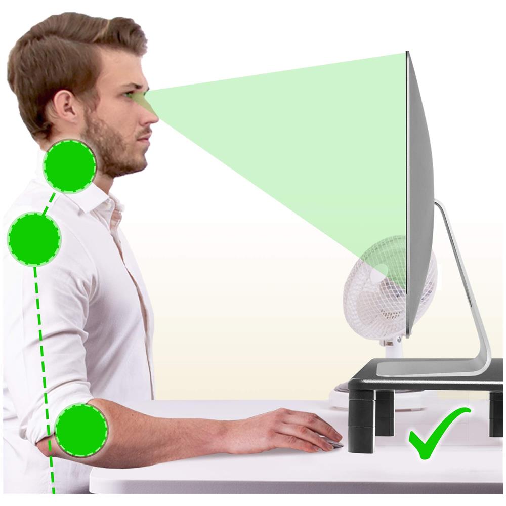 Riser DM055 per Schermo Laptop Altezza Regolabile Colore Nero  - Foto 6