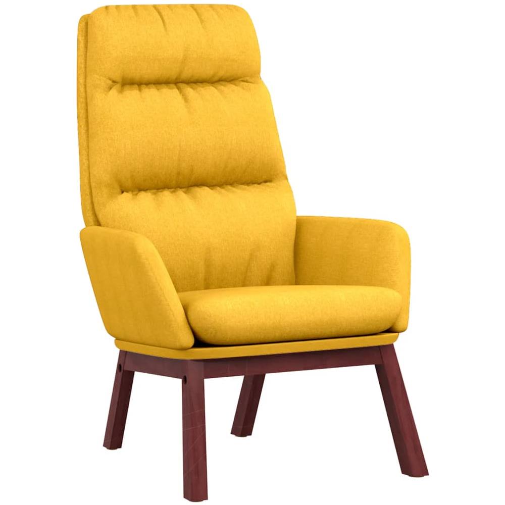 Sedia Relax Giallo Senape In Tessuto - Foto 2