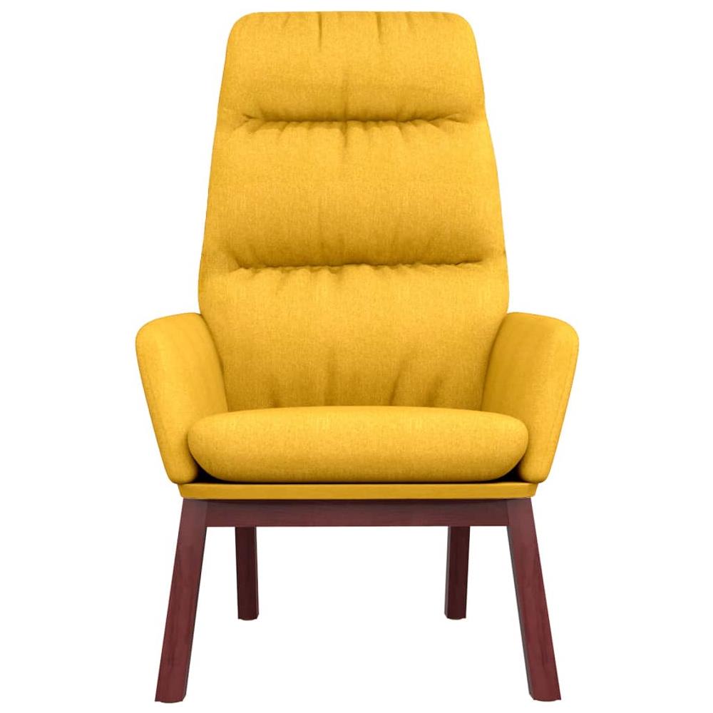 Sedia Relax Giallo Senape In Tessuto - Foto 5