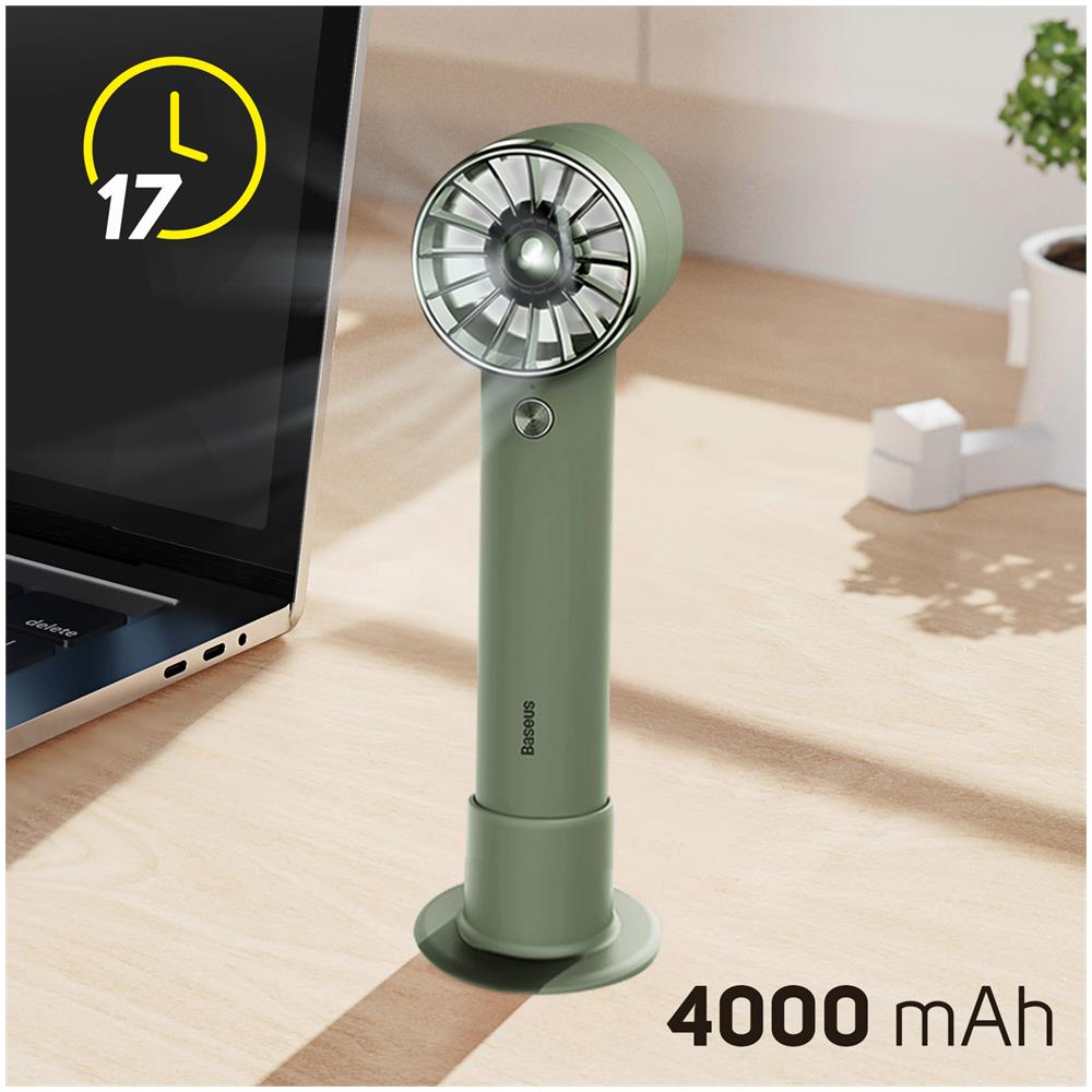 Mini Ventilatore Flyer Turbine + Powerbank Cavo Lightning Verde - Foto 5