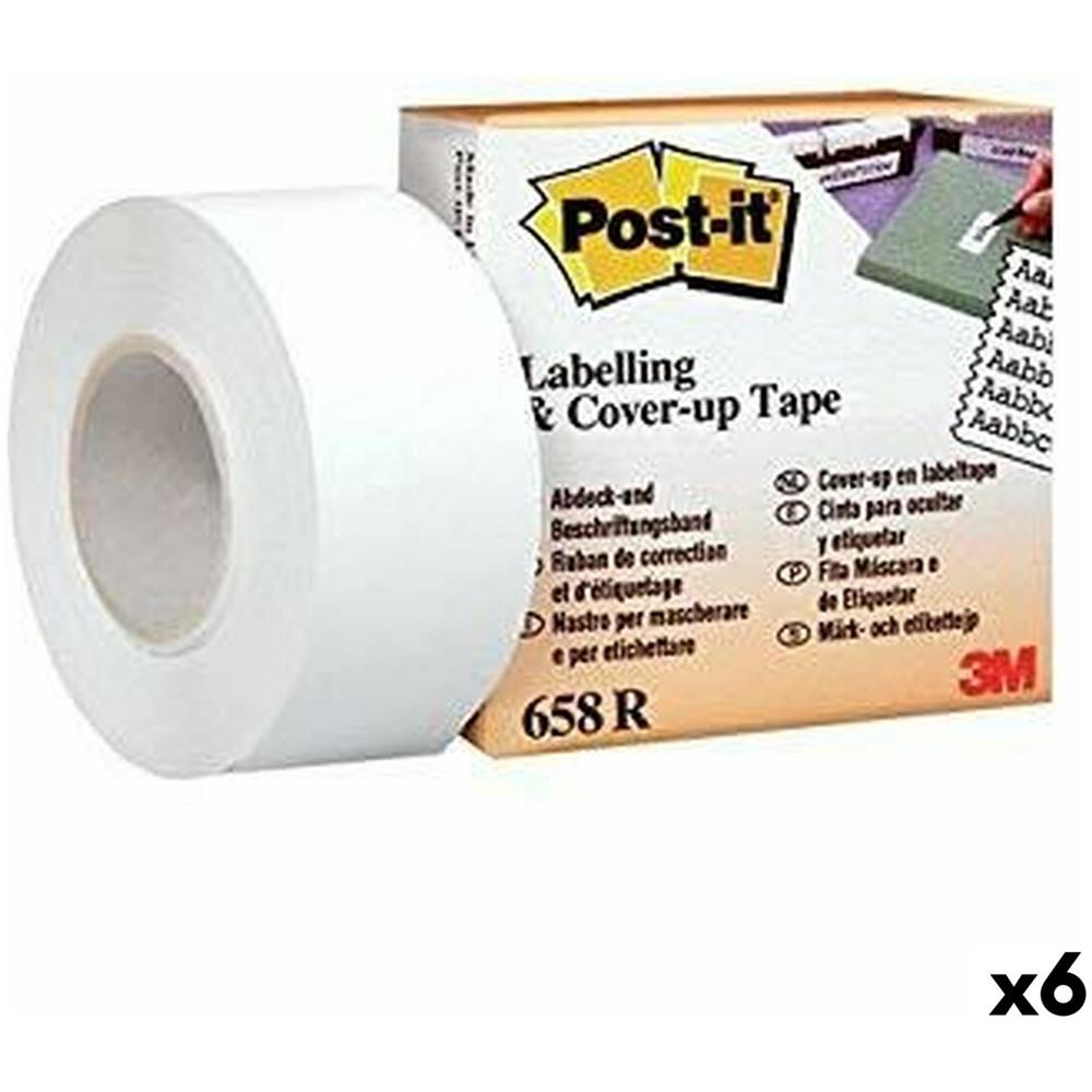 658r Nastro Adesivo 658r Bianco 25,4 Mm X 17,7 M (6 Unità) - Foto 1