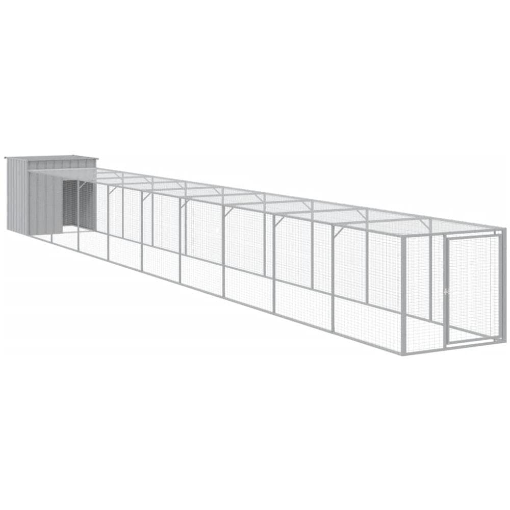 Pollaio Area Corsa Grigio Chiaro 110x1017x110cm Acciaio Zincato - Foto 1