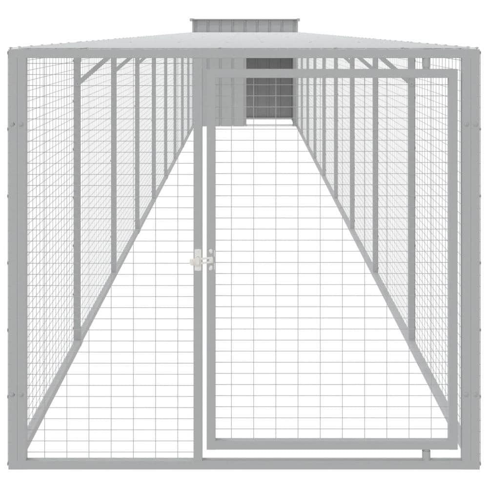 Pollaio Area Corsa Grigio Chiaro 110x1017x110cm Acciaio Zincato - Foto 2