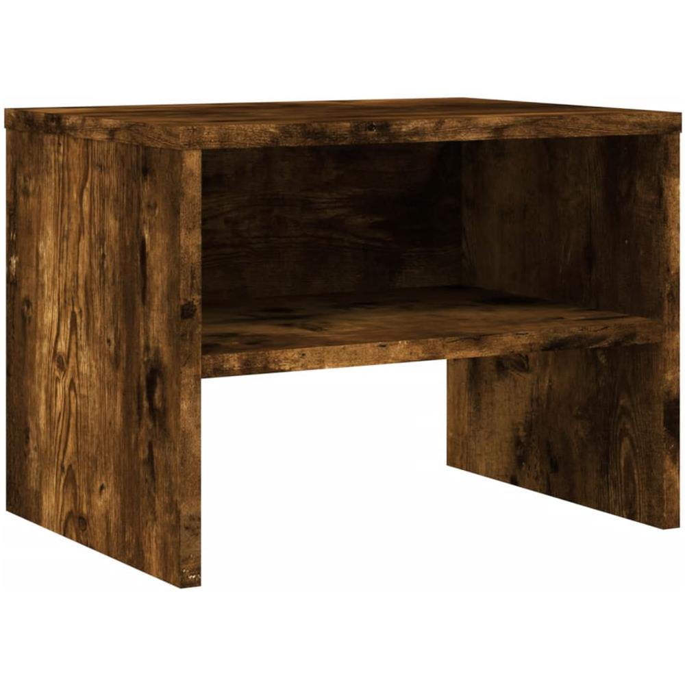 Comodino Rovere Fumo 40x30x30 Cm Legno Multistrato - Foto 2
