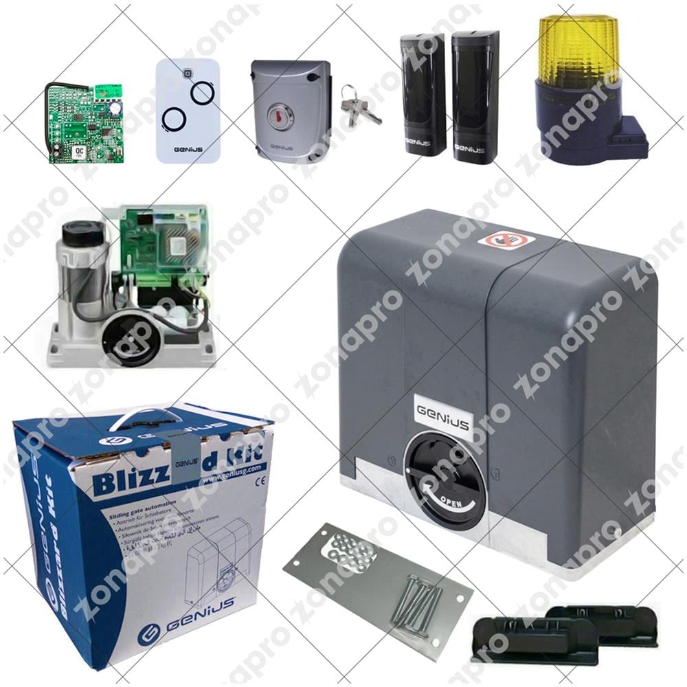 Kit Genius Automazione Cancello Scorrevole Blizzard 104002 868 900kg 230v - Foto 1