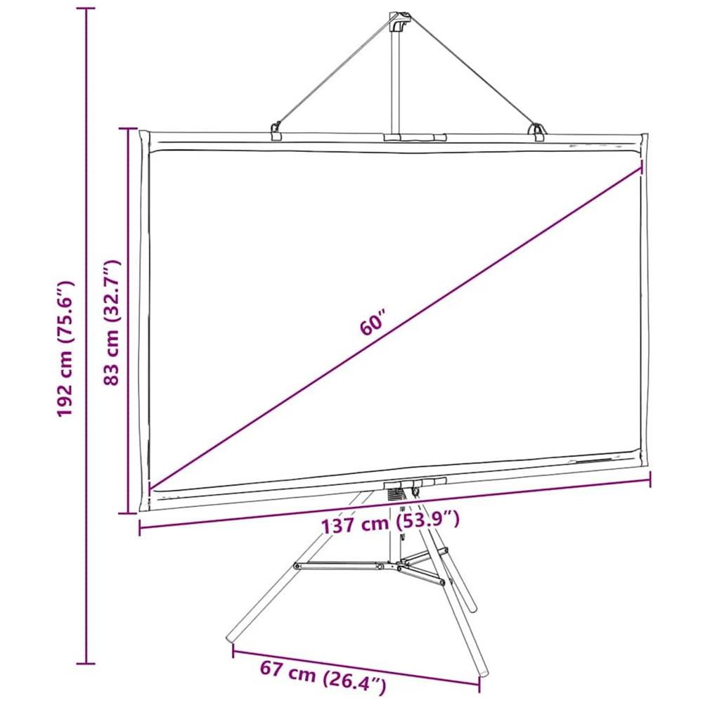 Schermo di Proiezione con Treppiede 60 Pollici 16:9 - Foto 10
