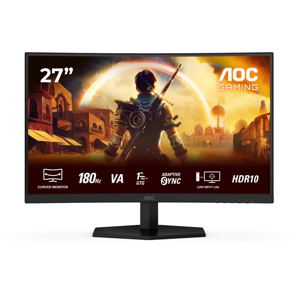 Monitor 27" LED VA Curvo Gaming Full HD 1920 x 1080 Pixel Tempo di Risposta 4 ms Frequenza di Aggiornamento 180 (Hz) - Foto 1