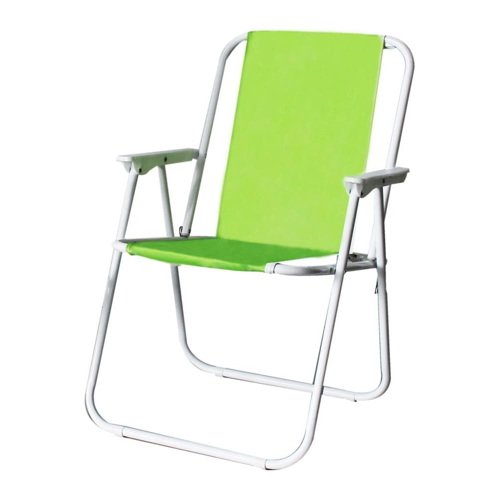 Poltrona Pieghevole Campeggio Oxford Verde Lime Per Spiaggia Mare Piscina Giardino - Foto 1