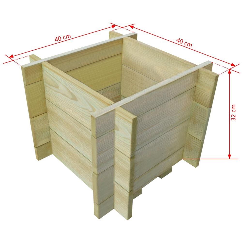 Fioriera Da Giardino Vaso Letto Vegetale Pino Impregnato 40cm - Foto 4