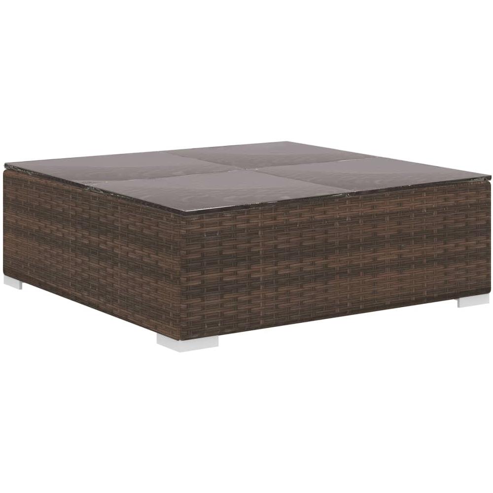 Set Divani Da Giardino 10 Pz Con Cuscini In Polyrattan Marrone - Foto 2