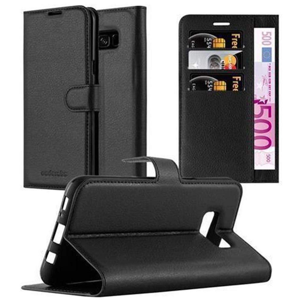 Custodia Compatibile Con Samsung Galaxy S8 Plus In Nero Carbone - Coperchio Protettiva Con Chiusura Magnetica, Funzione Stand E Tasca Per Le Carte - Foto 1