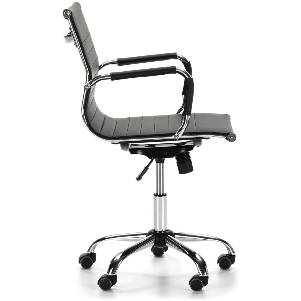 Poltrona Da Ufficio Croma Tilt Nero, Pelle Sintetica, Sedia Con Braccioli Esecutivo E Cuscino Imbottito, Regolabile In Altezza - Foto 2