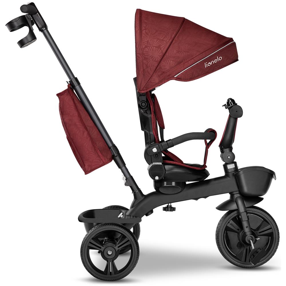 Kori 2in1 Triciclo Bambini Fronte Mamma Fronte Strada Regorabile Ruota Libera Da 1,5 A 5 Anni Fino A 25kg Borgogna - Foto 2