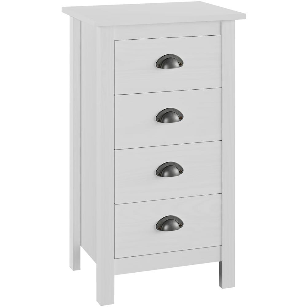 Credenza Hill Bianca 46x35x80 cm in Legno Massello di Pino - Foto 1