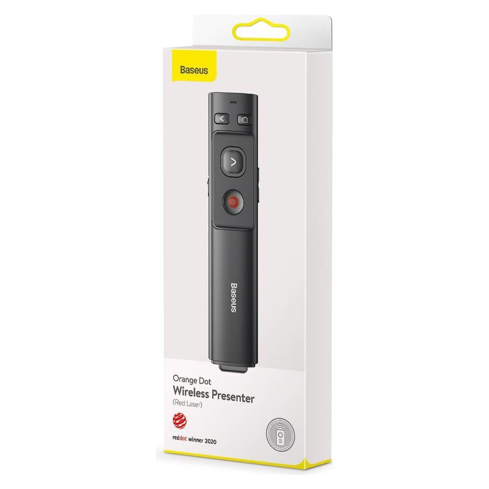 Laser Wireless Presenter Arancione Dot Telecomando Per Ppt, Fascio Rosso, Grigio (acfyb-0g) - Foto 1