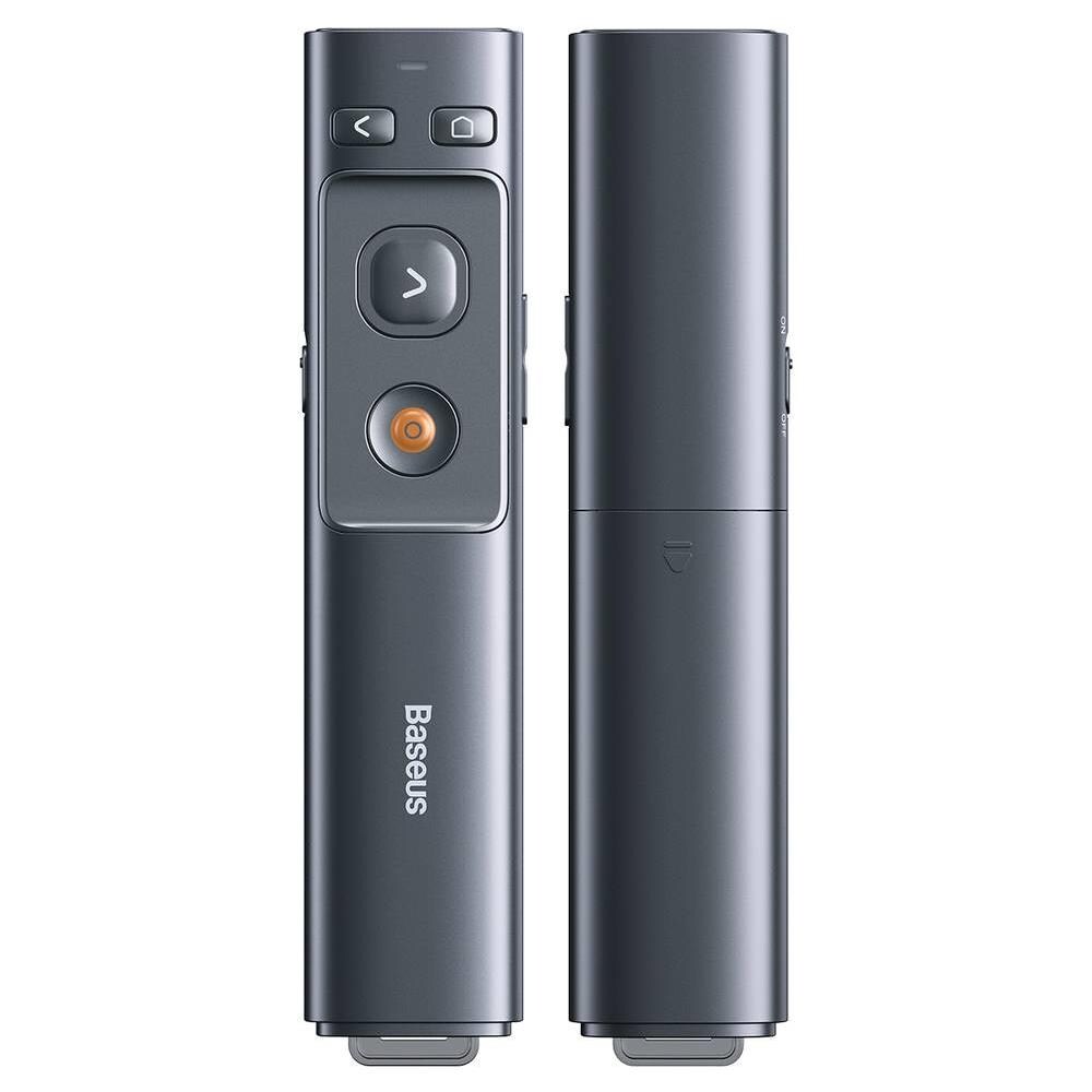 Laser Wireless Presenter Arancione Dot Telecomando Per Ppt, Fascio Rosso, Grigio (acfyb-0g) - Foto 3