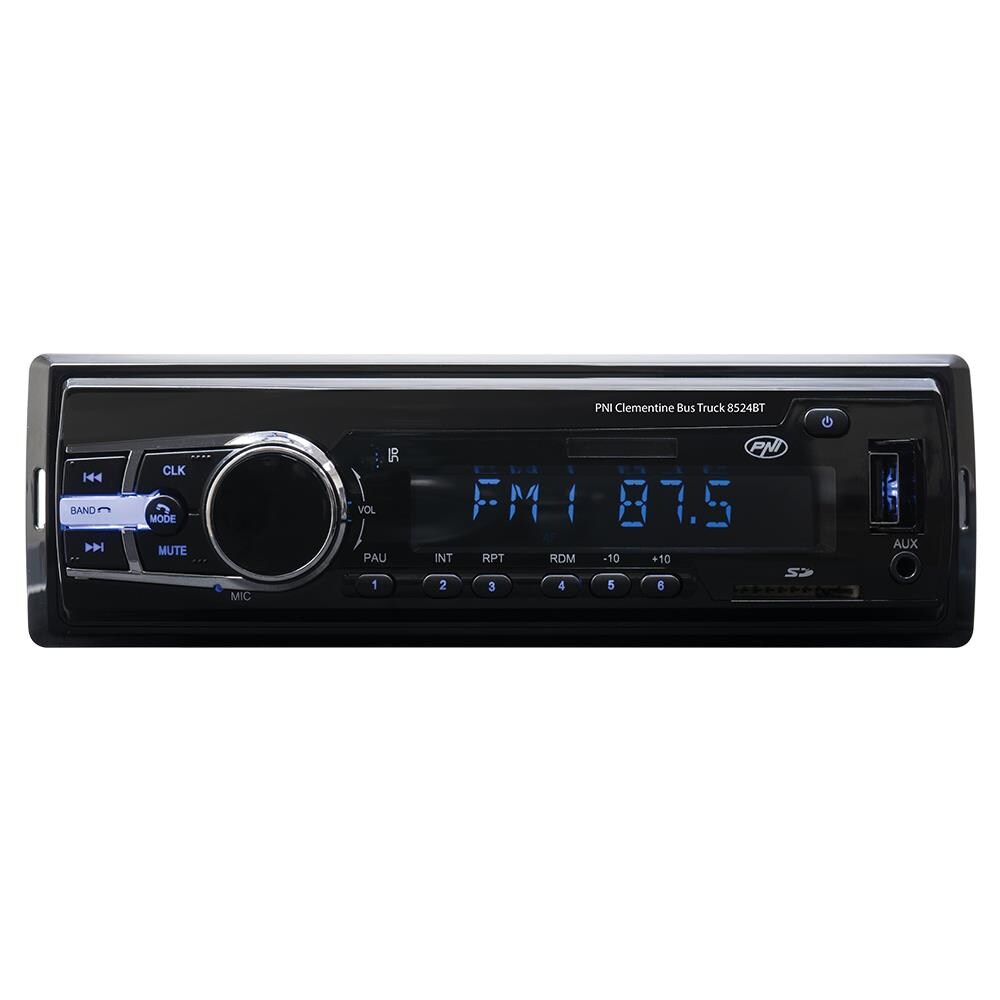 Lettore Mp3 Per Auto Clementine Bus Truck 8524bt 4x45w 12v / 24v 1 Din Con Sd, Usb, Aux, Rca E Bluetooth - Foto 2