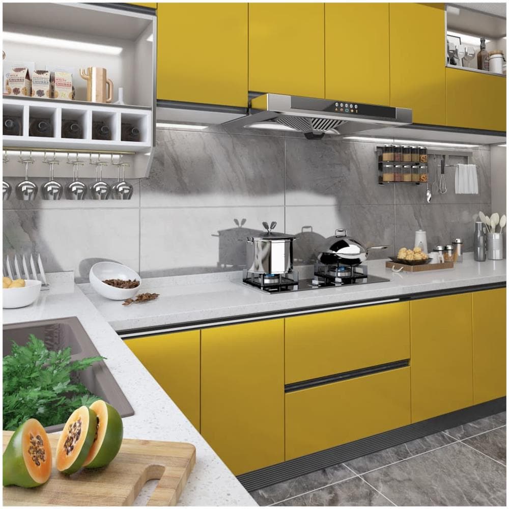 Pellicola Autoadesiva Per Mobili Oro Lucido 500x90 Cm In Pvc - Foto 1