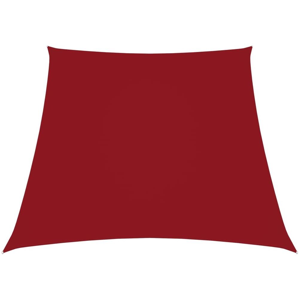 Parasole a Vela in Tela Oxford a Trapezio 2/4x3 m Rosso - Foto 1