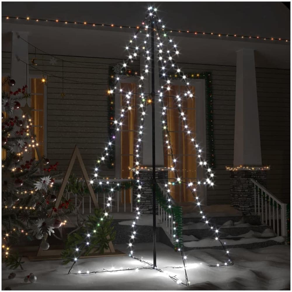 Albero di Natale a Cono 240 LED per Interni Esterni 118x180 cm - Foto 3
