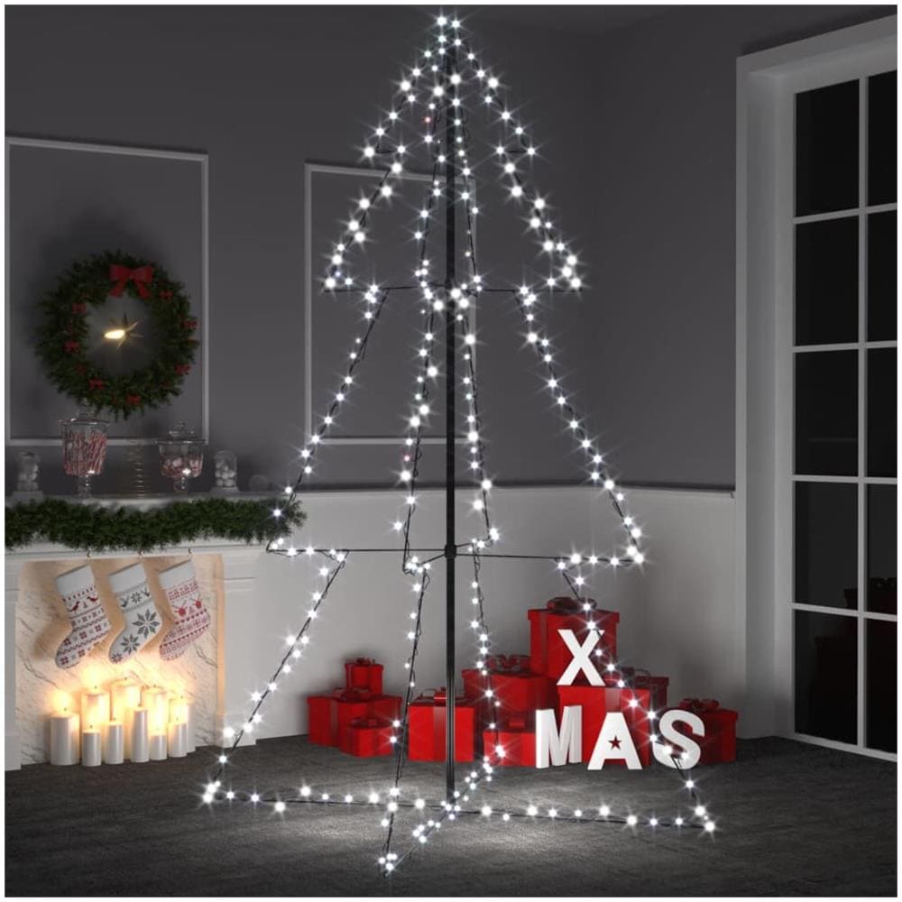 Albero di Natale a Cono 240 LED per Interni Esterni 118x180 cm - Foto 1