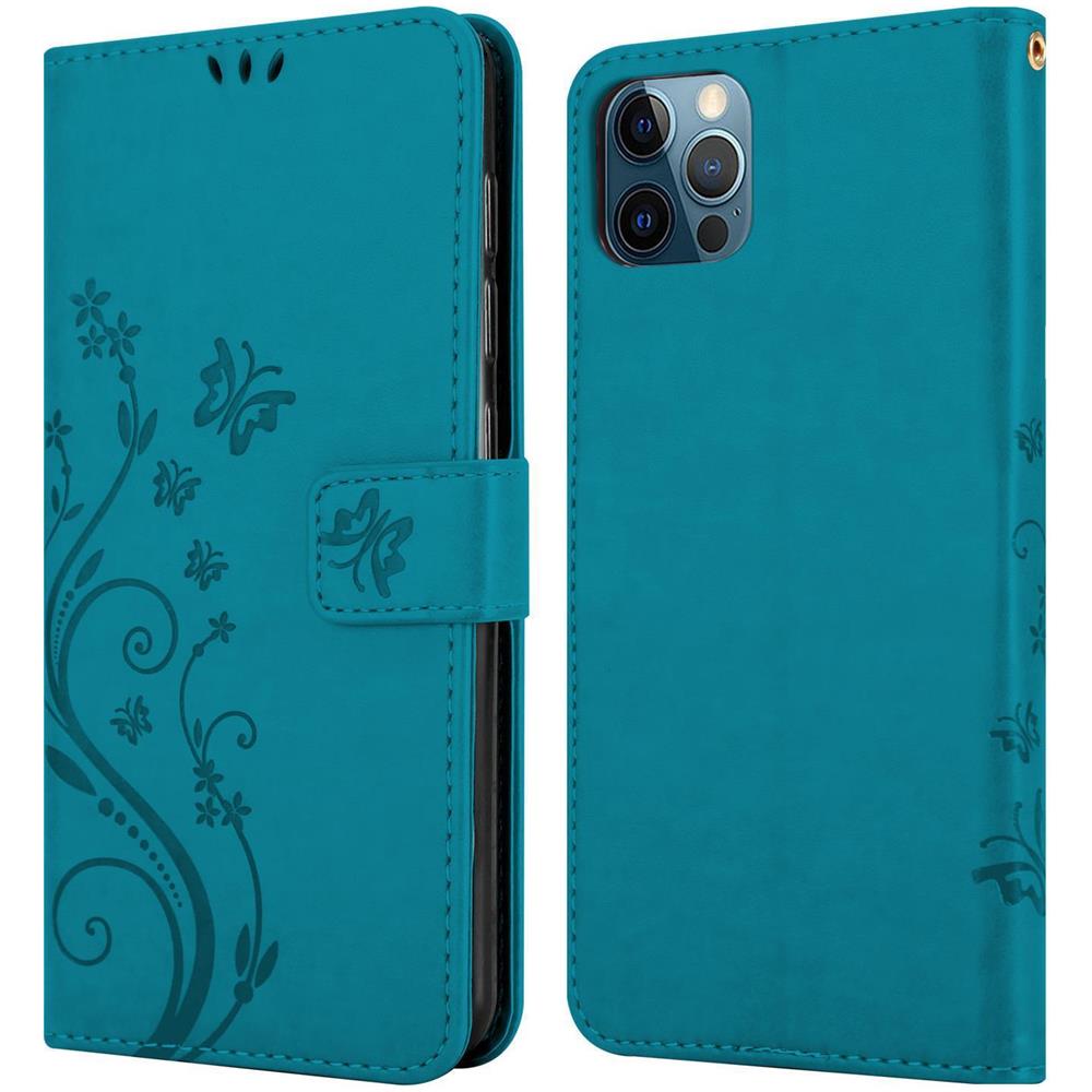 Cadorabo Custodia Compatibile Con Apple Iphone 13 In Blu Fiore - Coperchio Protettivo In Design Floreale Con Chiusura Magnetica, Funzione Stand E Slot Per Carte - Foto 8