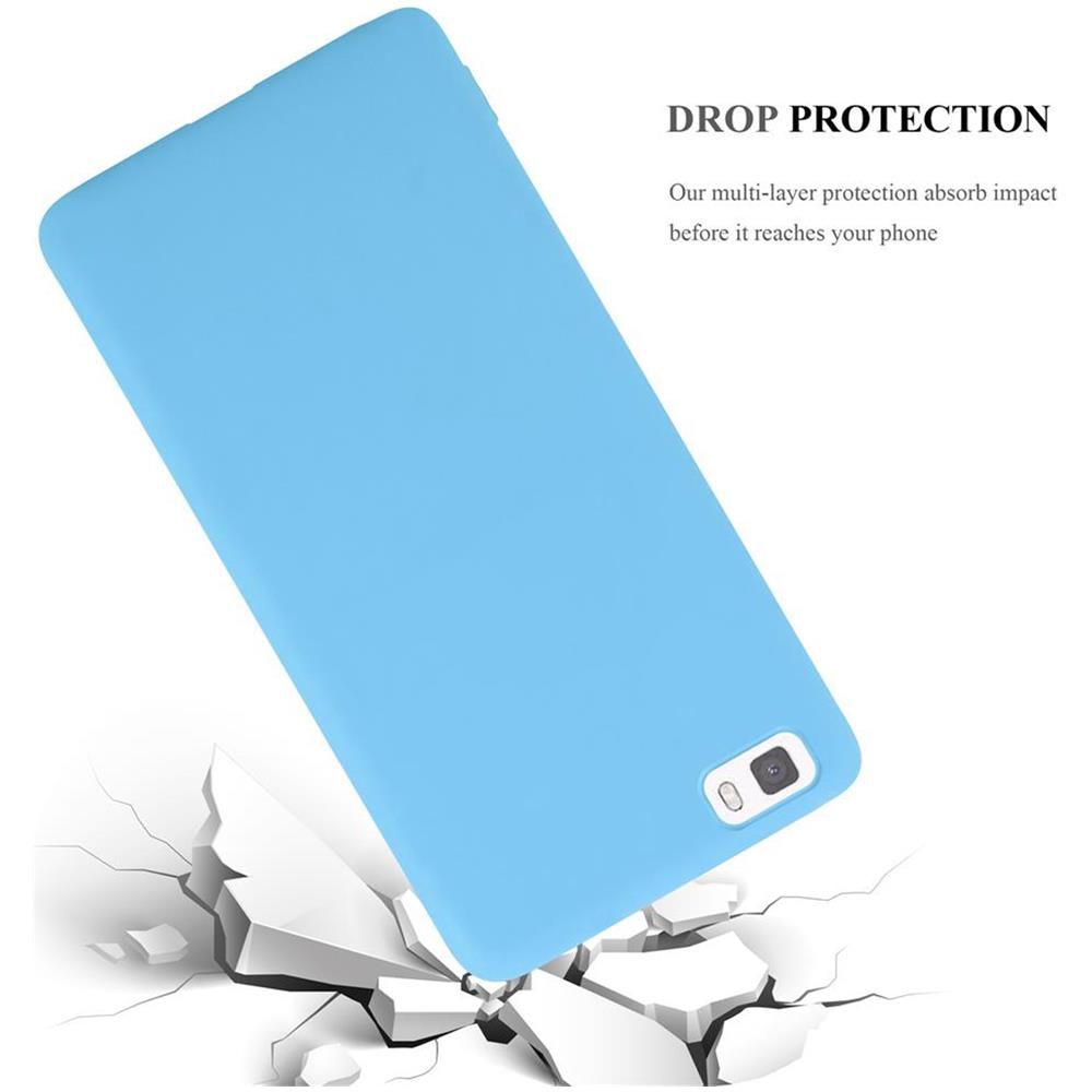 Custodia Compatibile Con Huawei P8 Lite In Candy Blu - Coperchio Protettivo In Silicone Tpu Flessibile - Foto 8