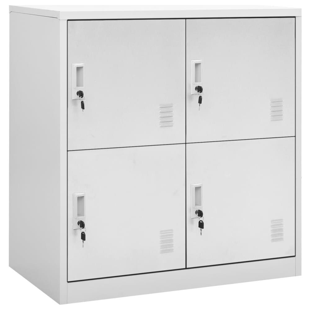 Armadietti Con Chiave 5 Pz Grigio Chiaro 90x45x92,5 Cm Acciaio - Foto 2