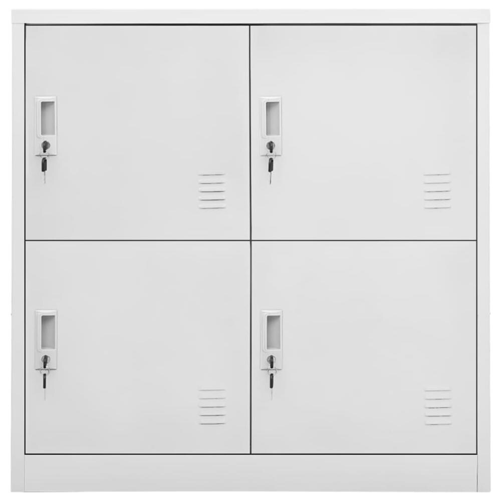 Armadietti Con Chiave 5 Pz Grigio Chiaro 90x45x92,5 Cm Acciaio - Foto 3