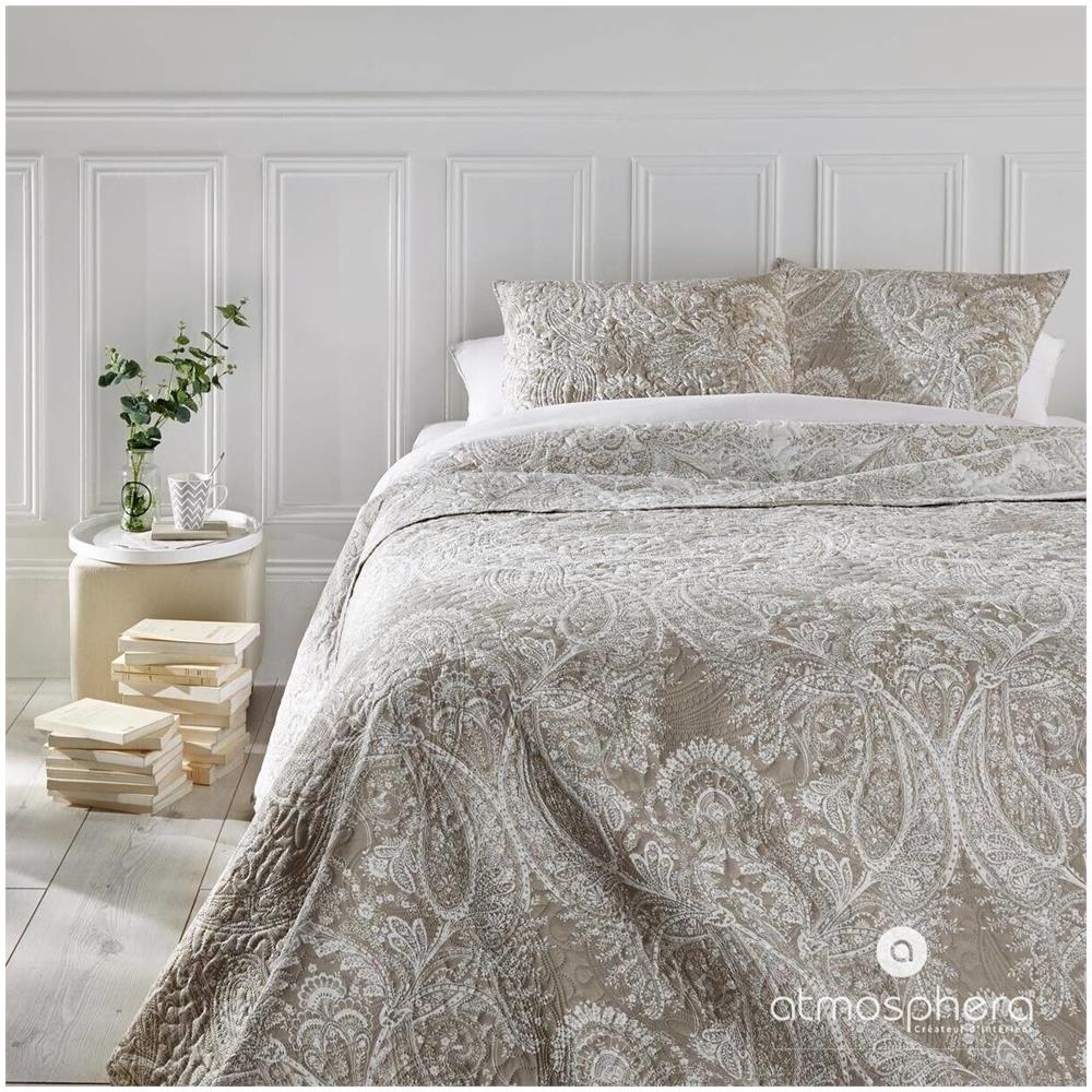 Copriletto Con 2 Cuscini In Beige Marie, Atmosphera - Foto 2