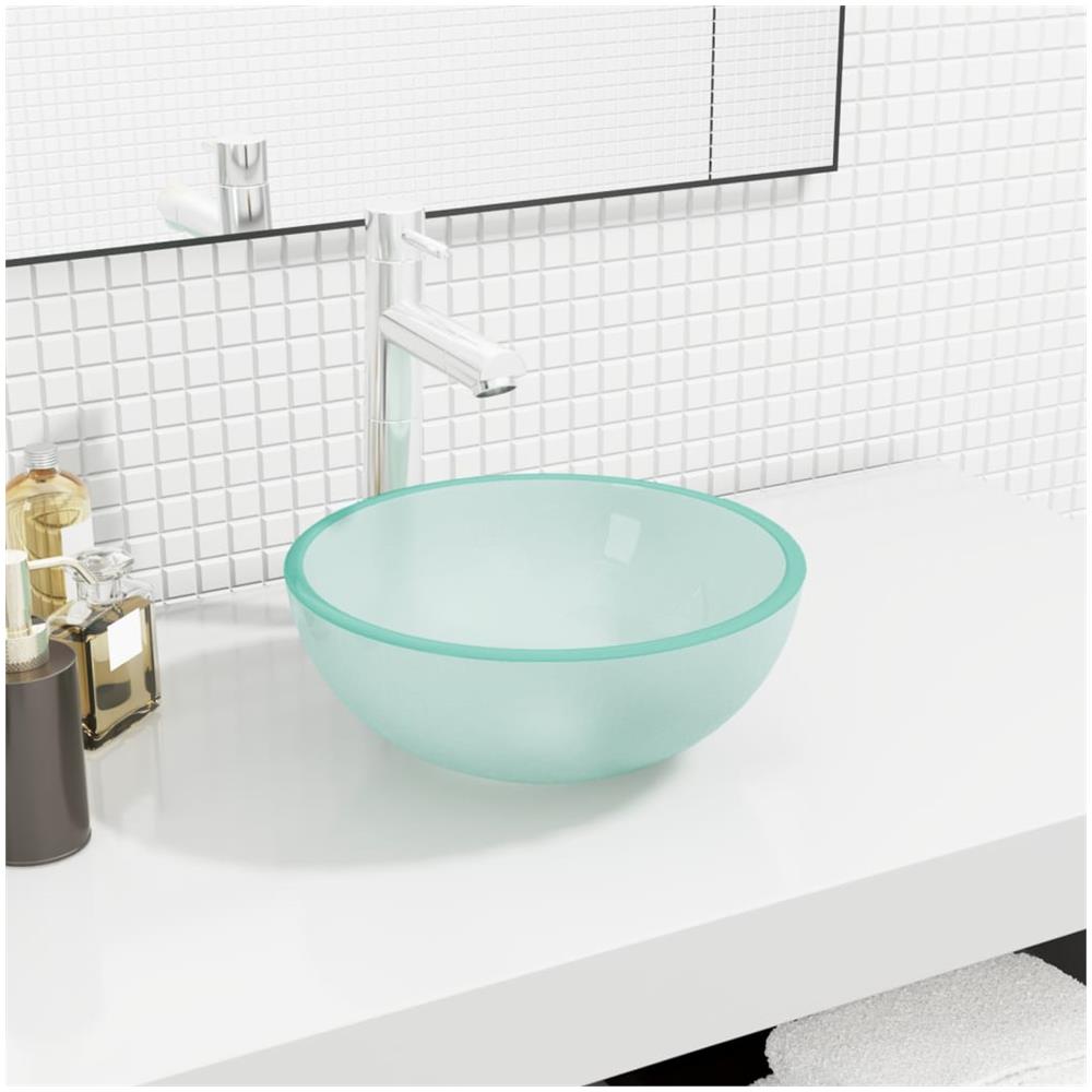 Lavandino In Vetro Temperato 30x12 Cm Smerigliato - Foto 1