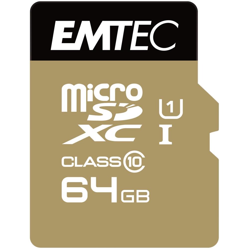 Elitegold Microsdxc 64gb Classe 10 Uhs1 U1 85mb /s Con Adattatore Nero Oro - Foto 1