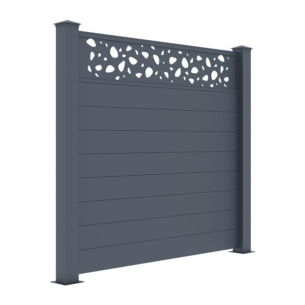 Recinzione Semiforata In Alluminio Sunny 190h170 Grey - Foto 2