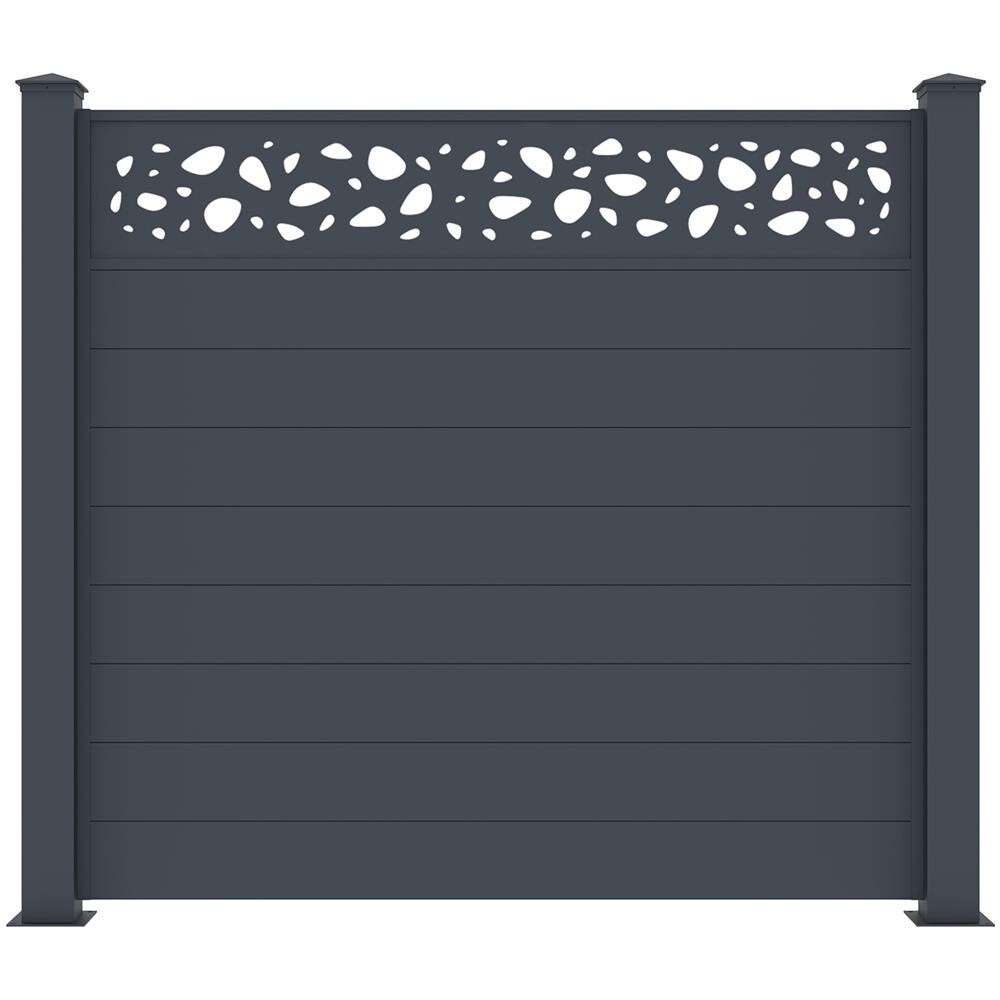 Recinzione Semiforata In Alluminio Sunny 190h170 Grey - Foto 1