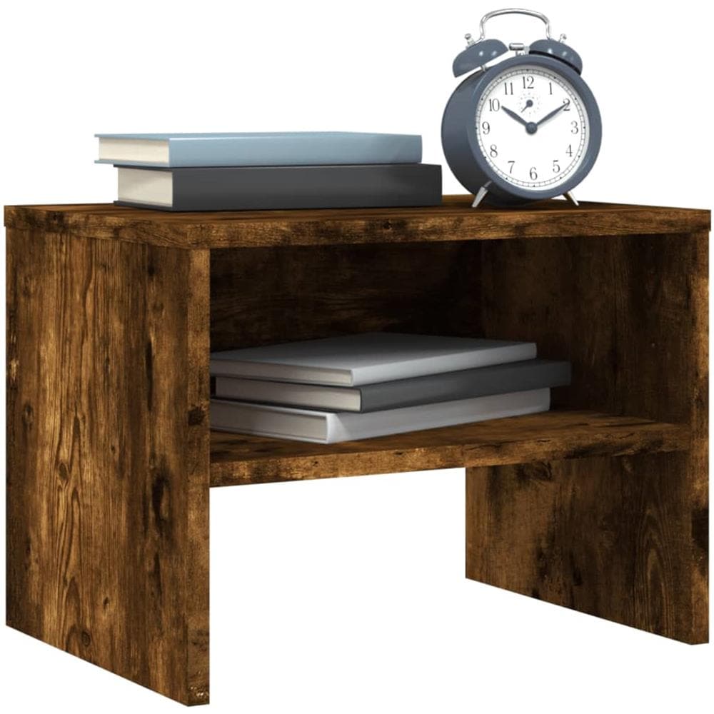 Comodini Rovere Fumo 2 Pz 40x30x30 Cm Legno Multistrato - Foto 3