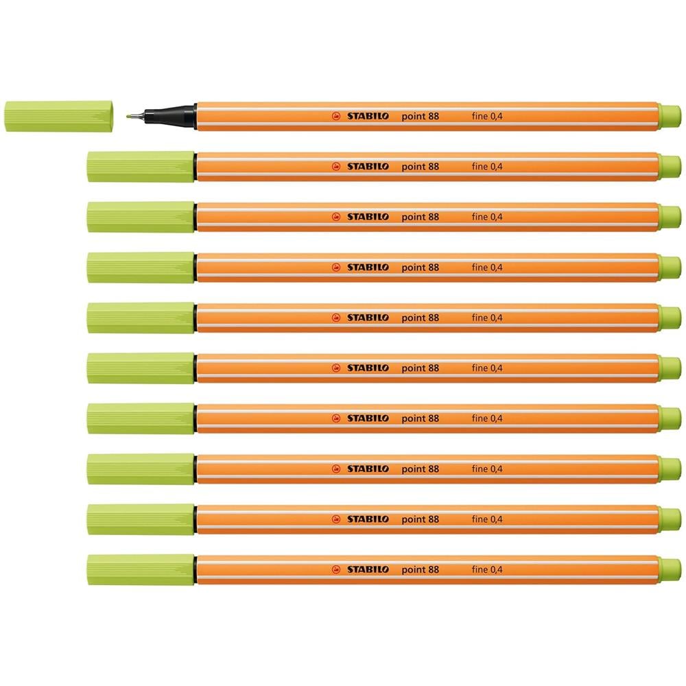 point 88 - Fineliner - Confezione da 10 - Lime - Foto 1