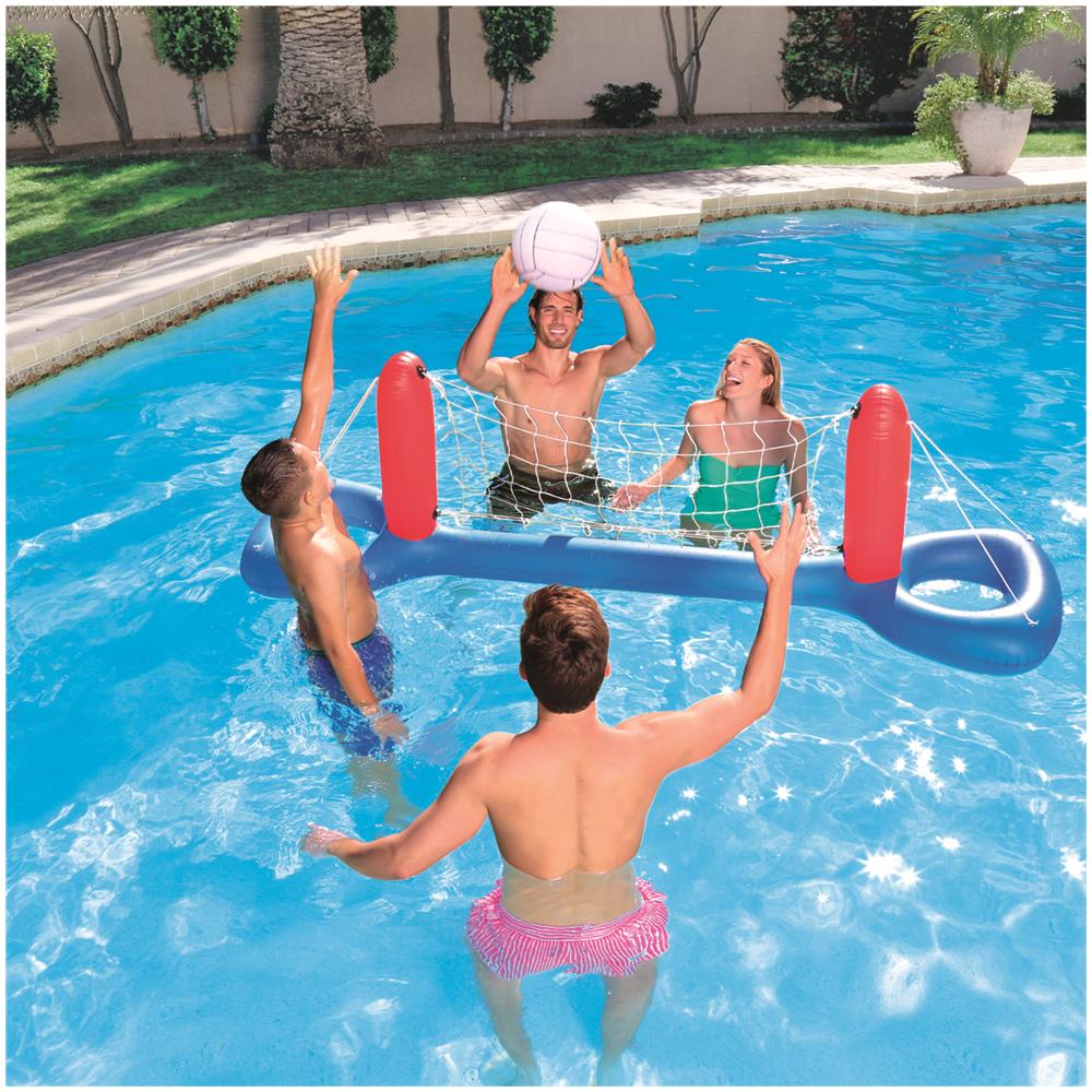 Rete per palla a volo gonfiabile per piscina da giardino cm 244x64 - Foto 2