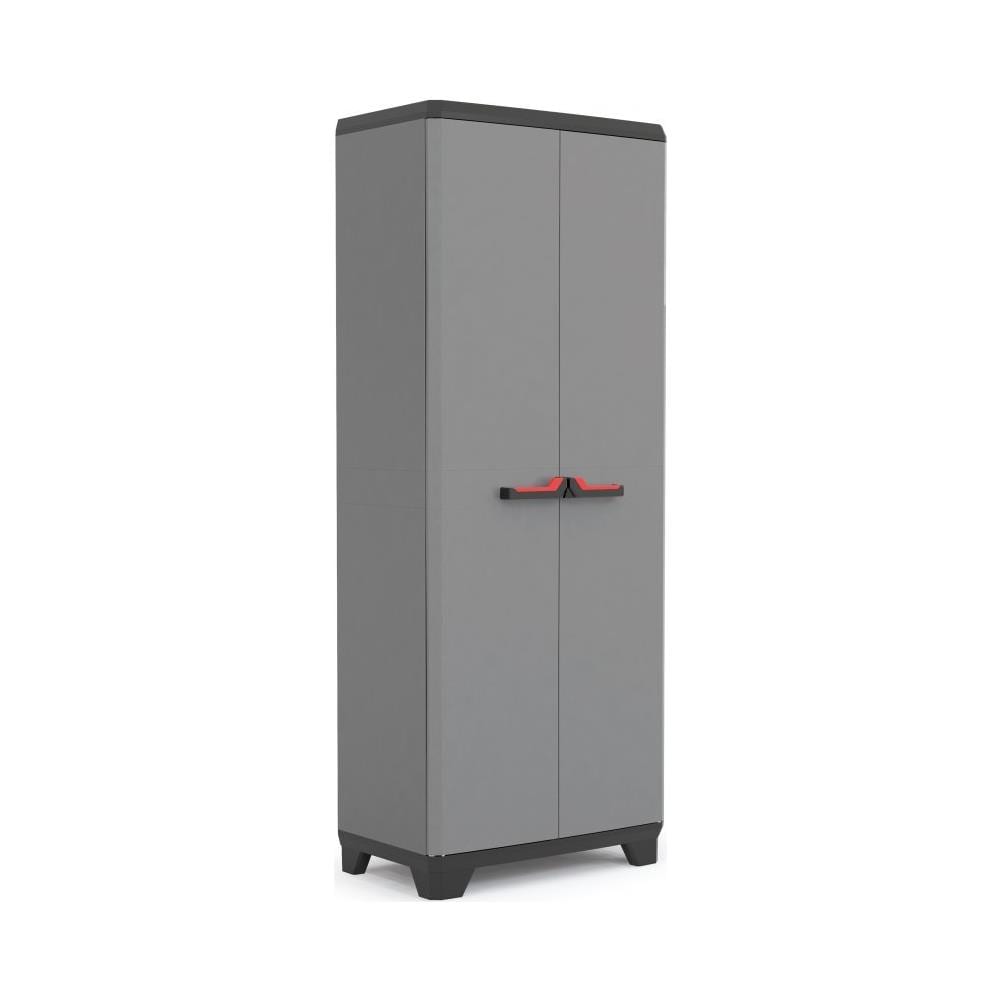 Armadio Armadietto In Resina Alto Stilo Portascope Cm 173 X 68 X 39 Con Un Lato Portascope E Un Lato 3 Ripiani Regolabili A Diverse Altezze - Foto 2