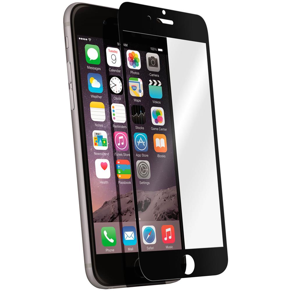 Pellicola Schermo In Vetro Temperato Per Apple Iphone 6 E 6s - Nero - Foto 2
