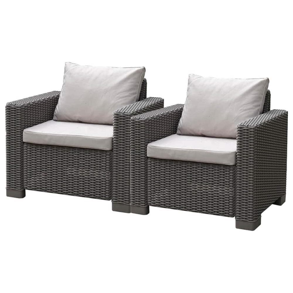 Set Sedie Da Giardino 2 Pz California Cappuccino 231560 - Foto 1