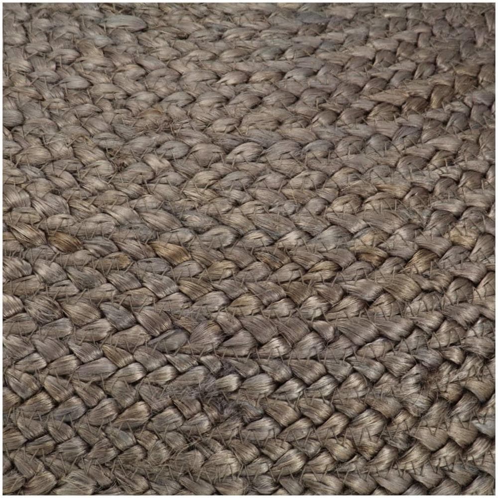 Pouf Lavorato A Mano Grigio Chiaro 45x30 Cm In Juta - Foto 2